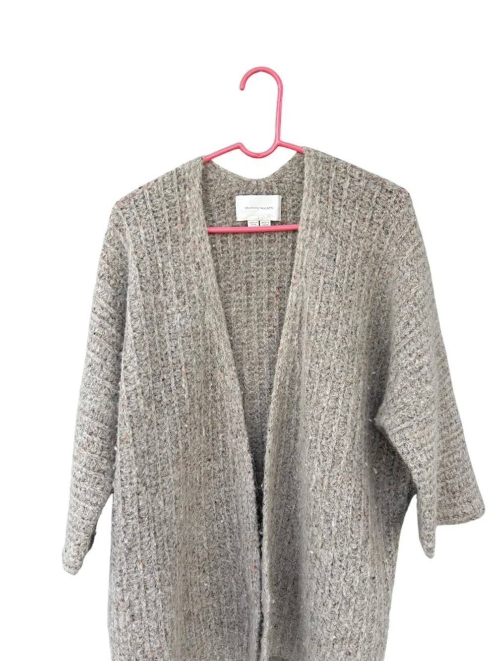 Brochu Walker Baby Alpaca and Wool Noor Cadigan Sweater - Size XS - Beige